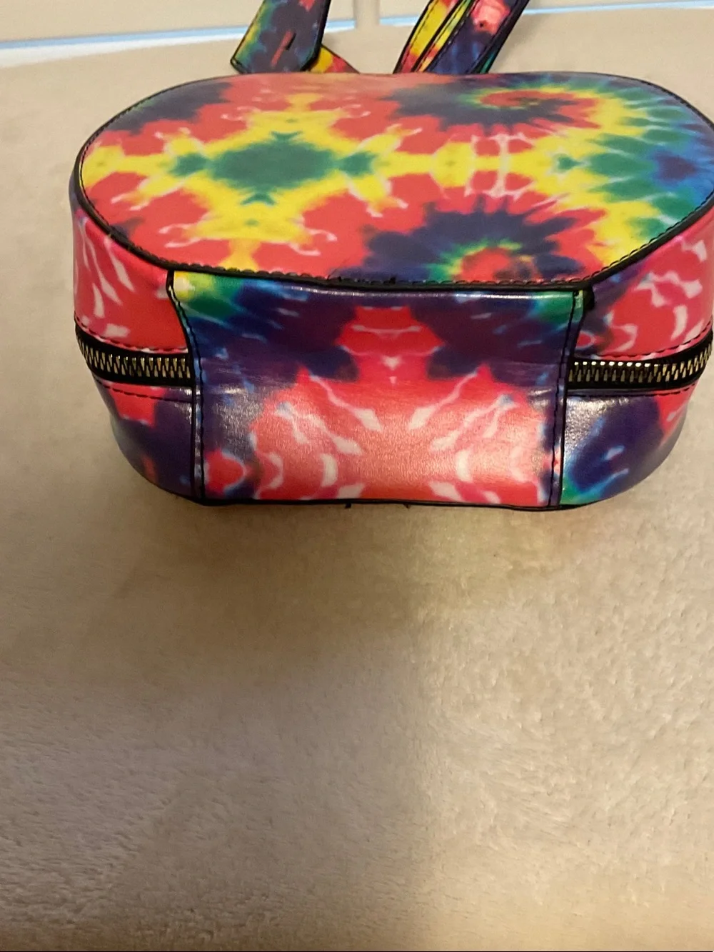 Tie-Dye Round Crossbody Bag in Multicolor